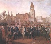 Kosciuszko taking the oath at the Cracow Market Square. Franciszek Smuglewicz